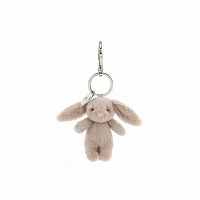 Jellycat Bashful Bunny Beige Bag Charm USA | 89173RGFQ